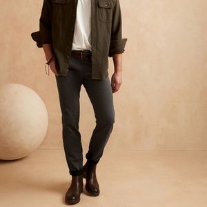 Brand New BR Factory Charcoal Heather Slim Travel Pant 33"x32"